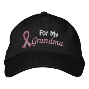 Breast Cancer Awareness For My Grandma Embroidered Hat