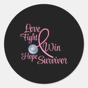 Breast Cancer Awareness Gifts For Women Friends Mo Classic Round Sticker
