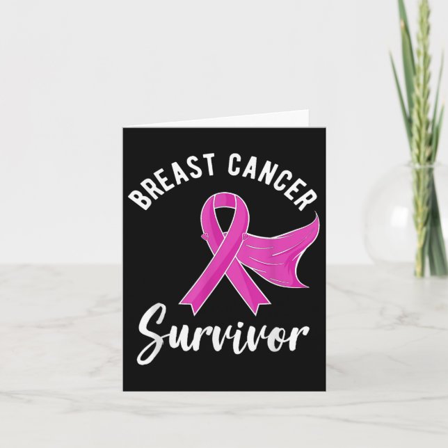 Breast Cancer Awareness Gifts Women Survivor Pink  Card (Front)
