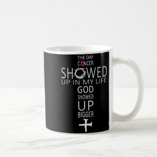 Breast Cancer Awareness God Showed Up Bigger Chris Coffee Mug