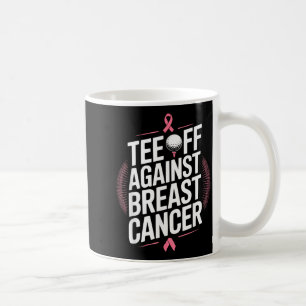 Breast cancer awareness golf player golfer pink coffee mug