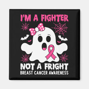 Breast Cancer Awareness Halloween Pink Ribbon Spoo Magnet