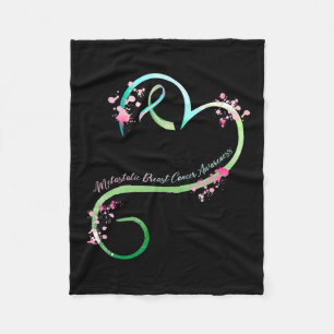 Breast Cancer Awareness Heart Gifts Fleece Blanket