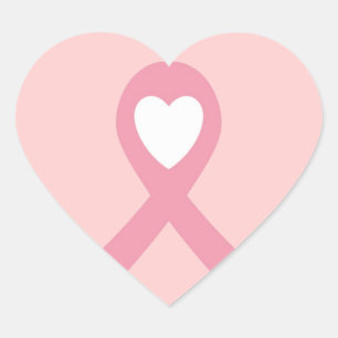 Breast Cancer Awareness Heart Sticker