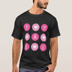 Breast Cancer Awareness Hearts Hope T-Shirt