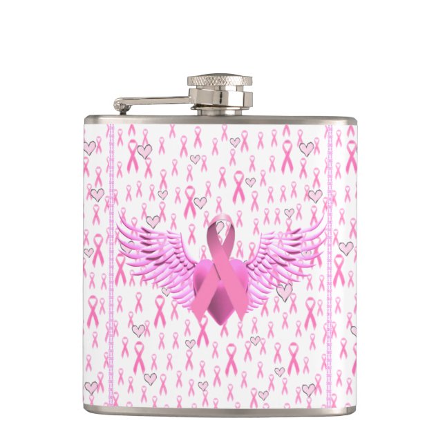 Breast Cancer Awareness,HOPE_ Hip Flask (Front)