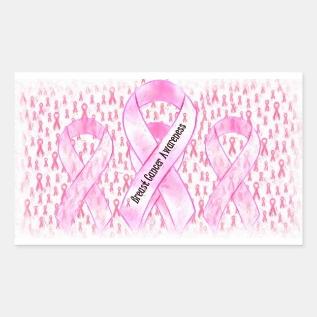 Breast Cancer Awareness-HOPE_ Rectangular Sticker (Front)