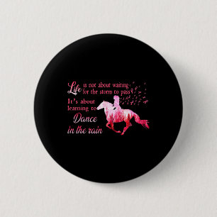 Breast Cancer Awareness Horse Ribbon Pink Gifts Wo 6 Cm Round Badge