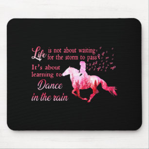 Breast Cancer Awareness Horse Ribbon Pink Gifts Wo Mouse Pad