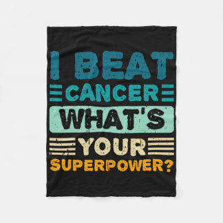 Breast Cancer Awareness I Beat Cancer What's Your Fleece Blanket