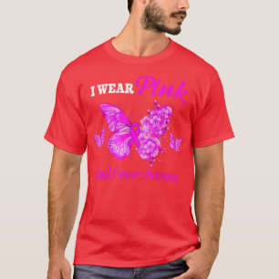 Breast Cancer Awareness I Wear Pink Butterfly T-Shirt