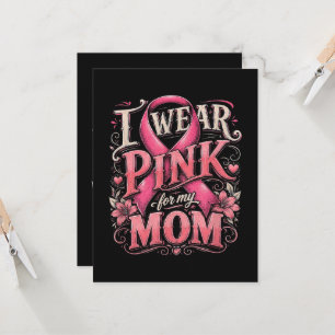 Breast Cancer Awareness I Wear Pink for My Mum Invitation