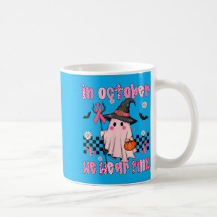 Breast Cancer Awareness In October Wear nk Ghost Coffee Mug