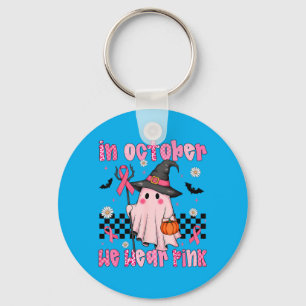 Breast Cancer Awareness In October Wear nk Ghost Key Ring