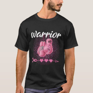 Breast Cancer Awareness K Boxing Gloves Warrior T-Shirt