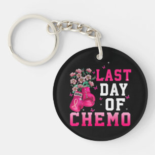 Breast Cancer Awareness Last Day of Chemo Warrior Key Ring