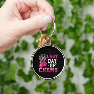 Breast Cancer Awareness Last Day of Chemo Warrior Key Ring