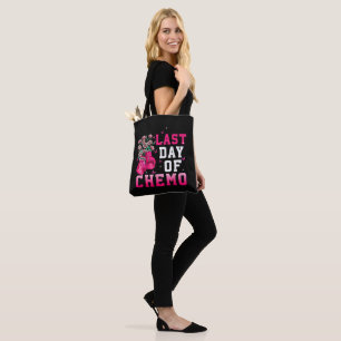 Breast Cancer Awareness Last Day of Chemo Warrior Tote Bag