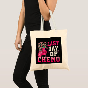 Breast Cancer Awareness Last Day of Chemo Warrior Tote Bag