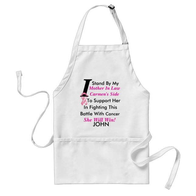 breast_cancer_awareness_lg, She Will Win!, JOHN... Standard Apron (Front)