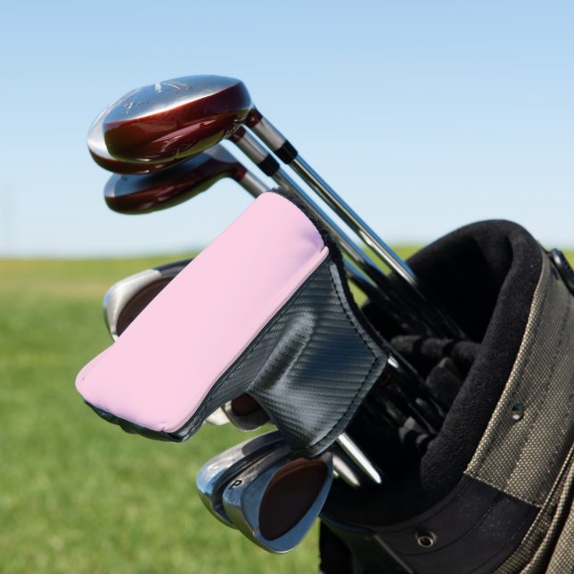 Breast cancer awareness light pink solid colour golf head cover (In Situ)