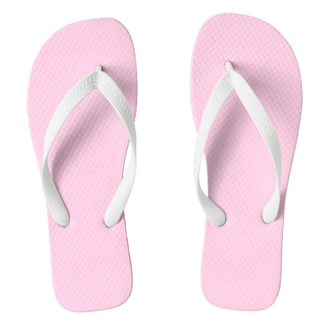 Breast cancer awareness light pink solid colour thongs (Footbed)
