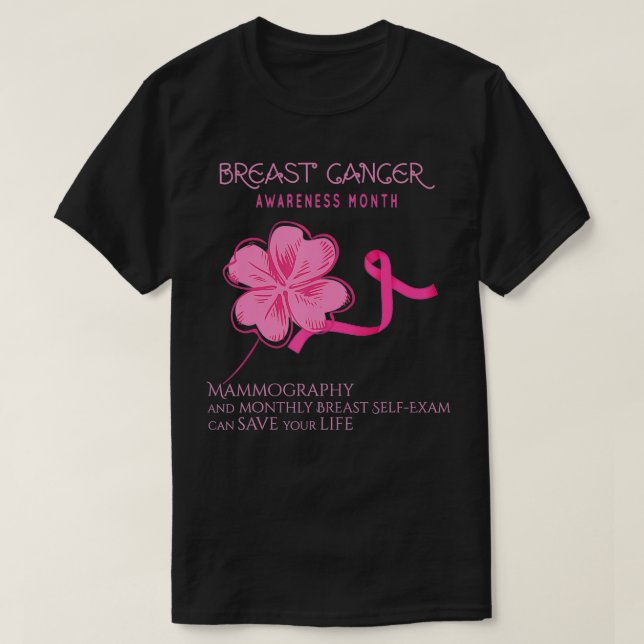 Breast Cancer Awareness Mammography Self BreastEam T-Shirt (Design Front)
