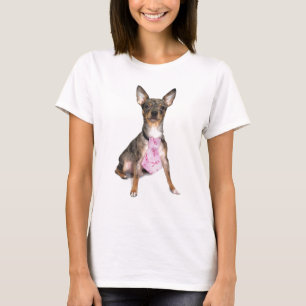 Breast Cancer Awareness Manny the Merle Chihuahua T-Shirt