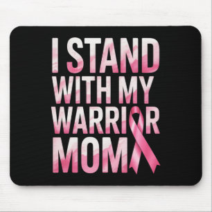 Breast Cancer Awareness Men Kids. Fighting Breast Mouse Pad
