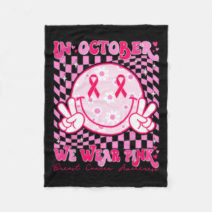 Breast Cancer Awareness Men Women Kids Support Squ Fleece Blanket