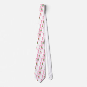 Breast Cancer Awareness Merry Christmas Ribbon Tie