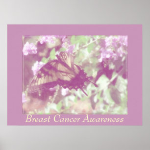 Breast Cancer Awareness - Monarch Butterfly. Poster