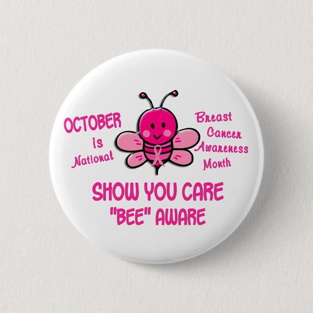Breast Cancer Awareness Month 6 Cm Round Badge (Front)