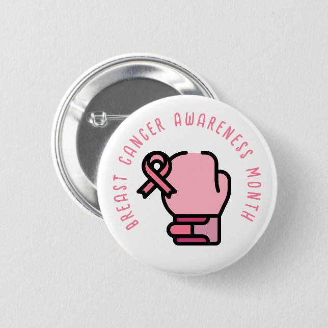 Breast Cancer Awareness Month  6 Cm Round Badge (Front & Back)