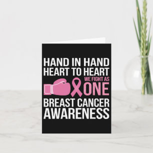 Breast Cancer Awareness Month Boxing Glove We Figh Card