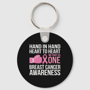 Breast Cancer Awareness Month Boxing Glove We Figh Key Ring