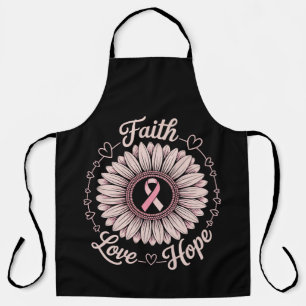 breast cancer awareness month faith hope cure apron
