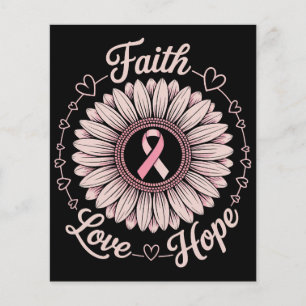 breast cancer awareness month faith hope cure flyer