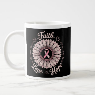 breast cancer awareness month faith hope cure large coffee mug