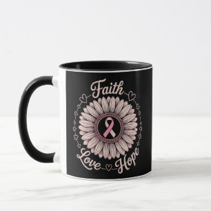 breast cancer awareness month faith hope cure mug
