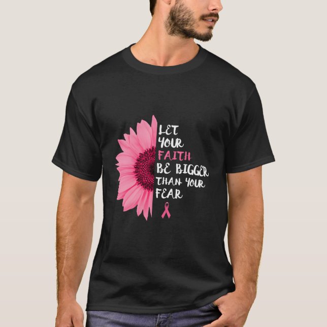 Breast Cancer Awareness Month Flower K Ribbon T-Shirt (Front)