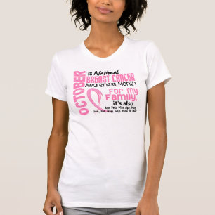 Breast Cancer Awareness Month For My Family T-Shirt