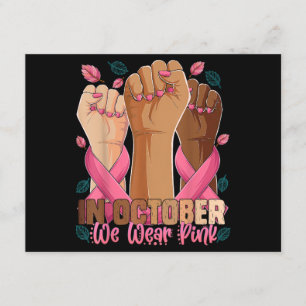 Breast Cancer Awareness Month In October We Wear P Enclosure Card