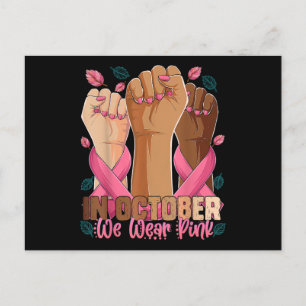 Breast Cancer Awareness Month In October We Wear P Holiday Postcard
