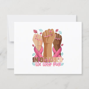 Breast Cancer Awareness Month In October We Wear P RSVP Card
