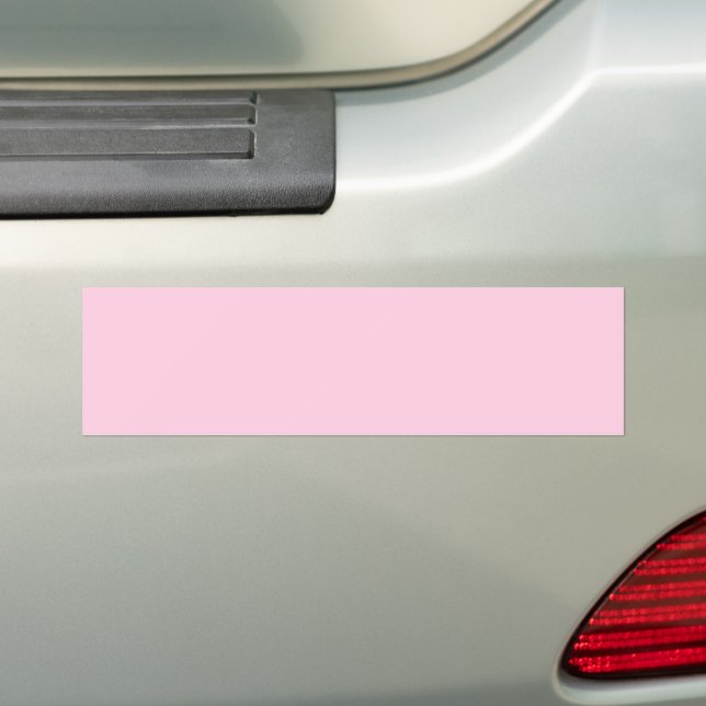 Breast cancer awareness month light pink solid bumper sticker (On Car)