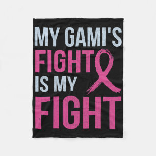 Breast Cancer Awareness Month My Gami's Fight Is M Fleece Blanket