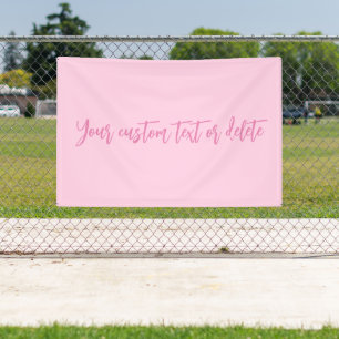 Breast cancer awareness month pink custom script banner