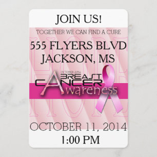 Breast Cancer Awareness Month - Pink Invitation