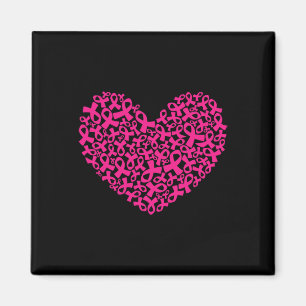 Breast Cancer Awareness Month Ribbon Heart Women M Magnet